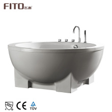 FITO Large Soaking Hot Sell White Round Acrylic Freestanding Bath Tub Bathtub